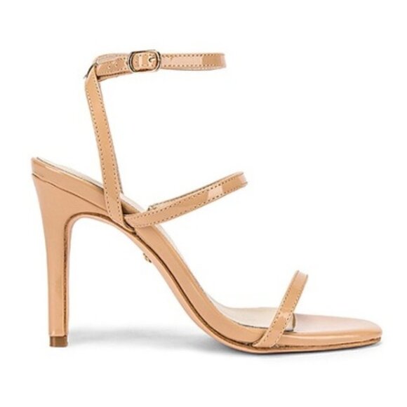 Raye Classic Nude Tan Strappy Sandal Heels Size 10 - Picture 3 of 13